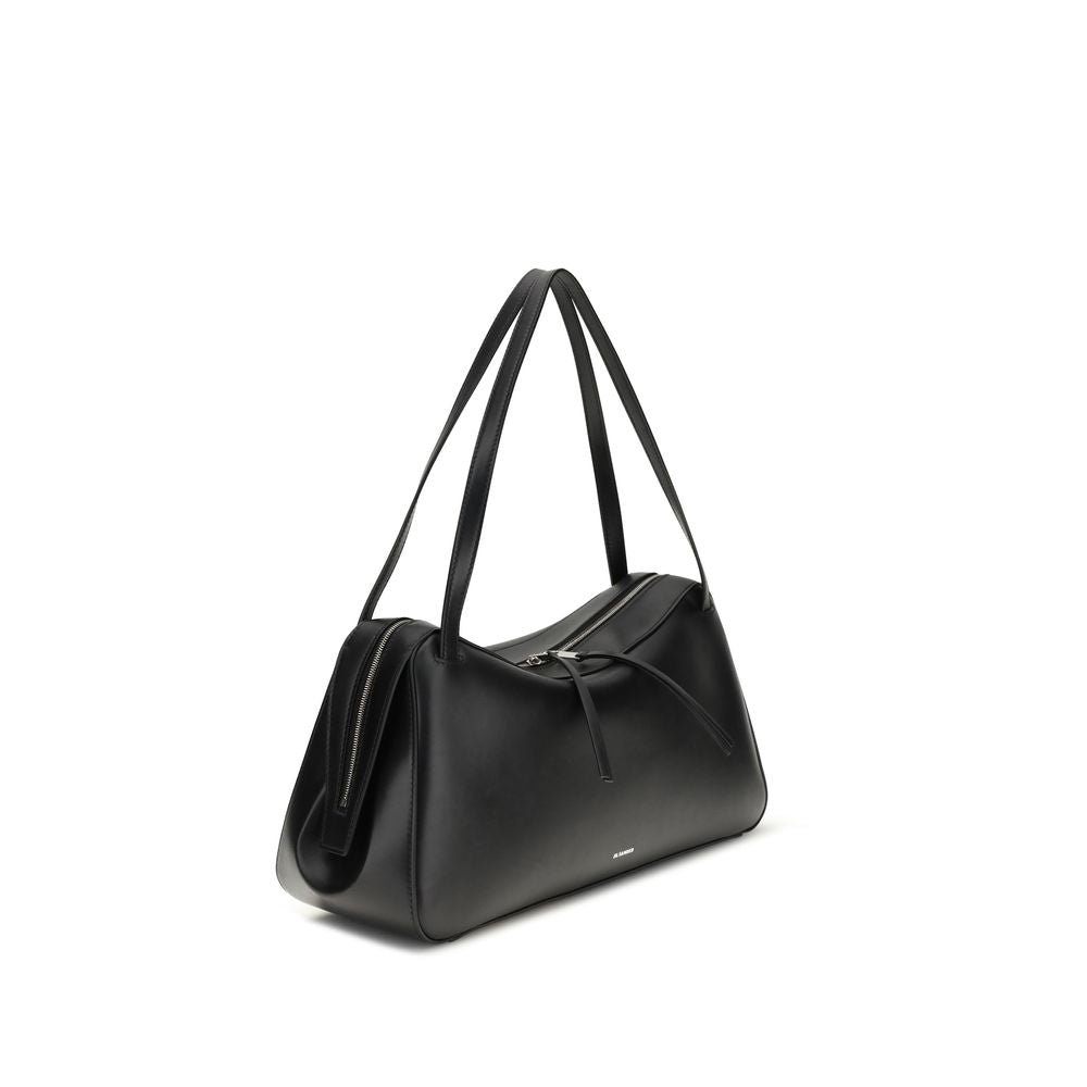 Jil Sander Black Calf Leather Bos Taurus Shoulder Bag | Regal Royce