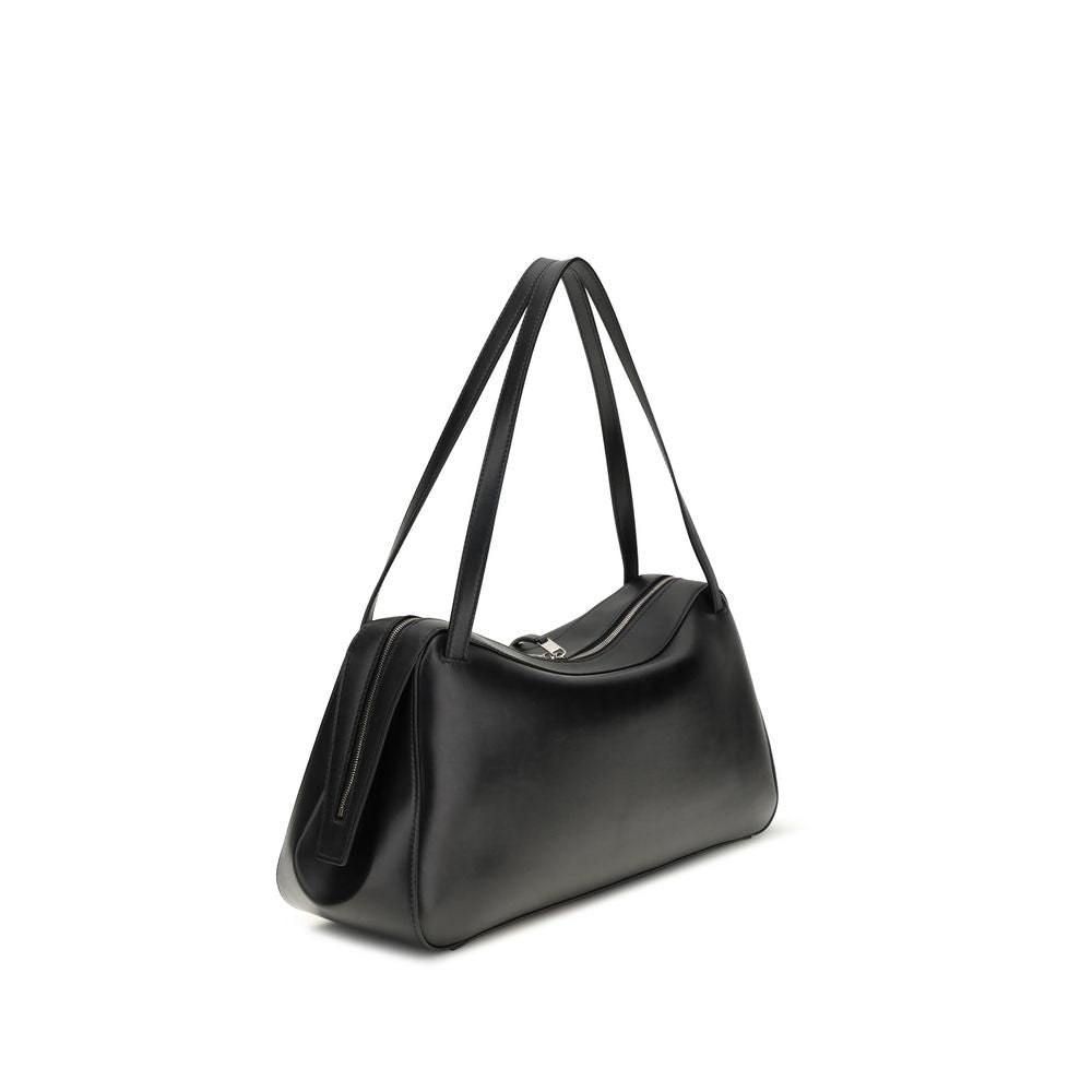 Jil Sander Black Calf Leather Bos Taurus Shoulder Bag | Regal Royce