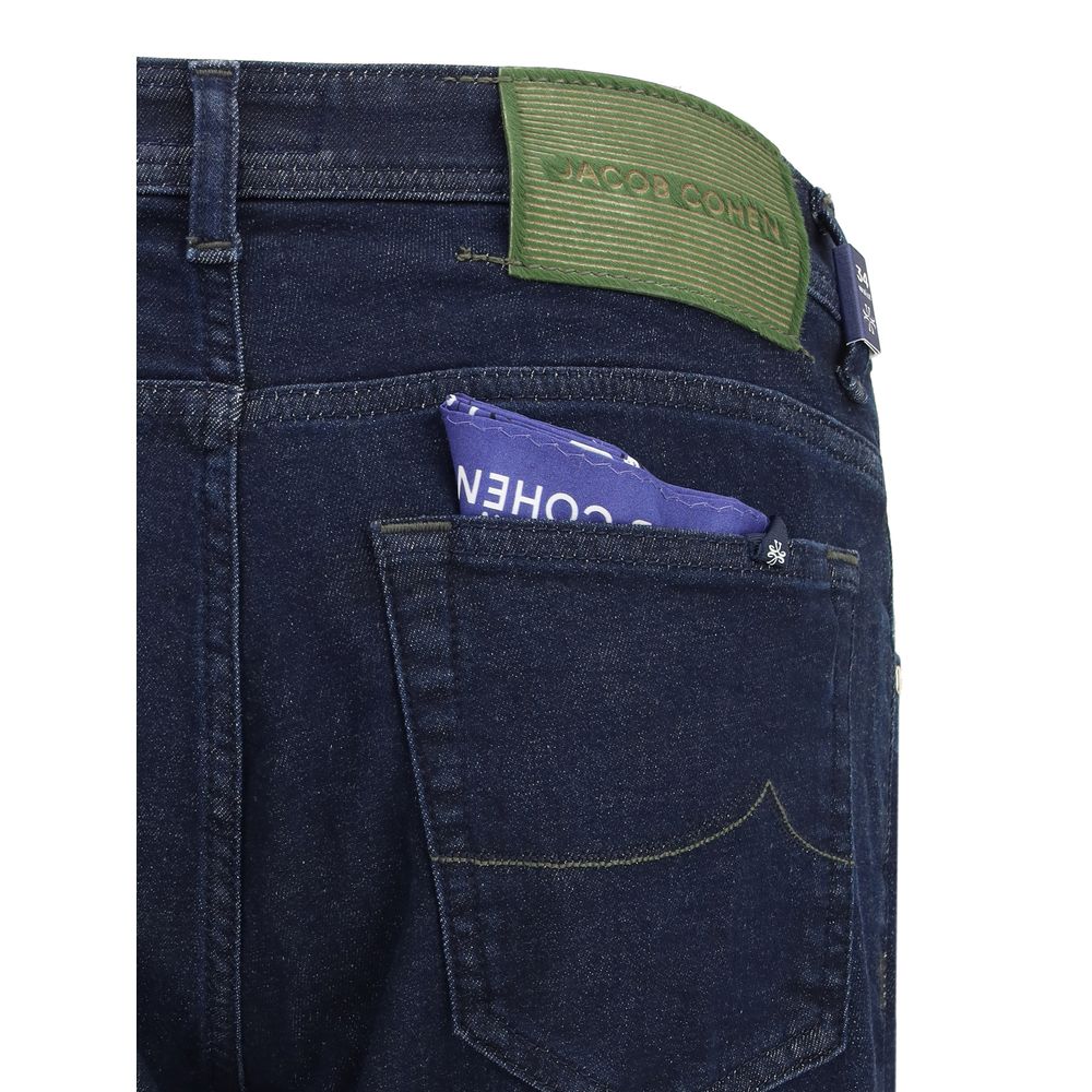 Jacob Cohen Blue Cotton Slim Fit Jeans