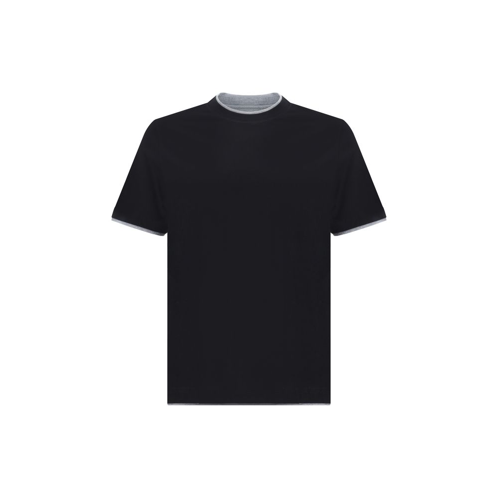 Brunello Cucinelli Black Cotton T-Shirt | Regal Royce