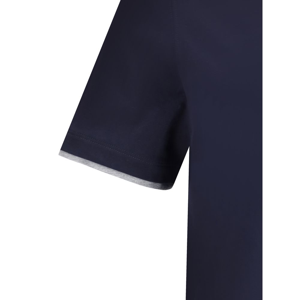 Brunello Cucinelli Blue Cotton T-Shirt | Regal Royce