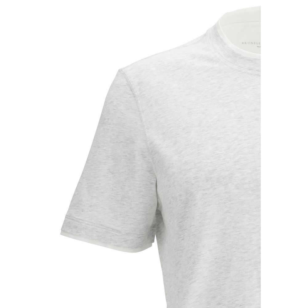 Brunello Cucinelli Gray Cotton T-Shirt | Regal Royce
