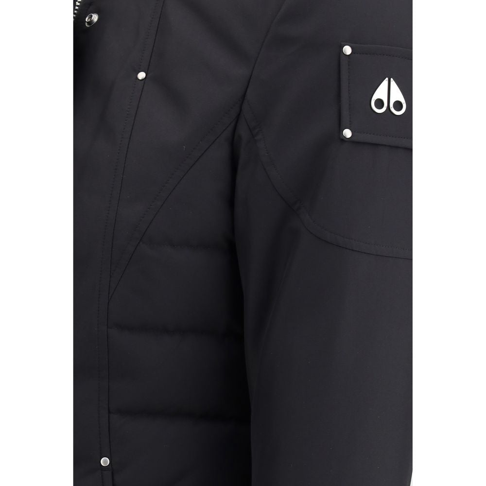 Moose Knuckles Black Recycled Polyester Parka | Regal Royce