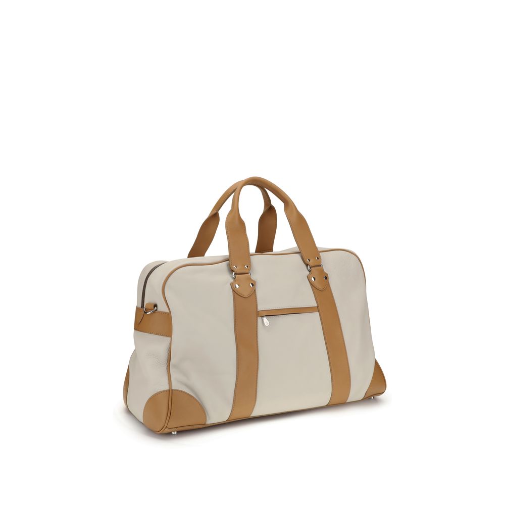Brunello Cucinelli Beige Calf Leather Bos Taurus Luggage And Travel | Regal Royce