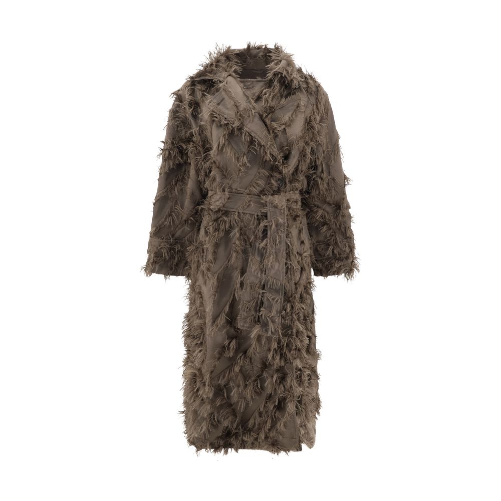 Brunello Cucinelli Brown Polyester Coat | Regal Royce
