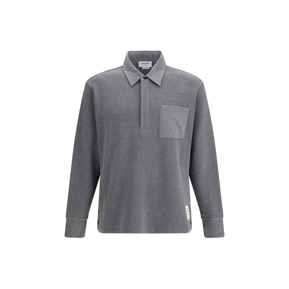 Thom Browne Gray Cotton Polo Shirt | Regal Royce