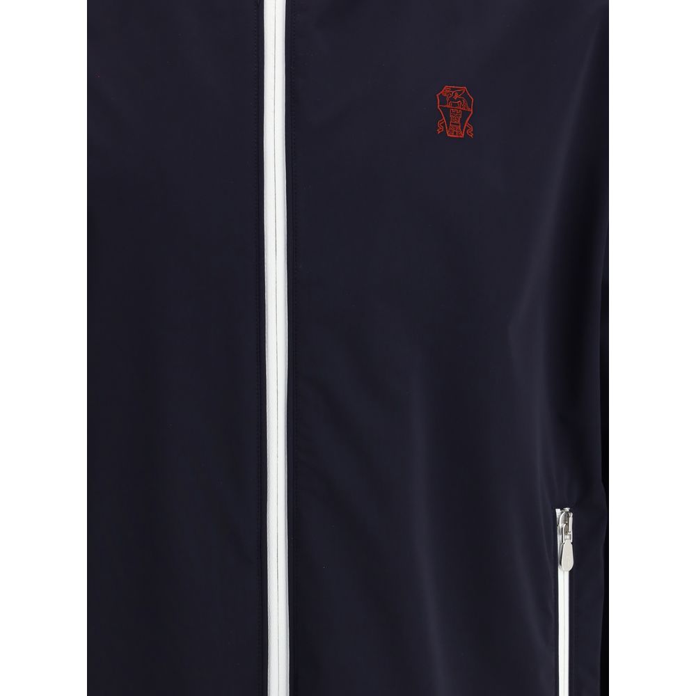 Brunello Cucinelli Blue Polyamide Shell Jacket | Regal Royce