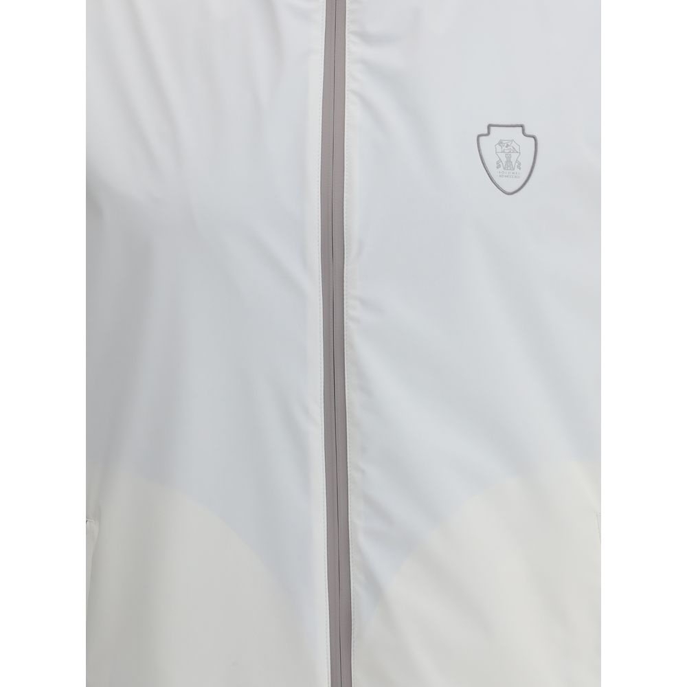 Brunello Cucinelli White Polyamide Sleveless Jacket | Regal Royce