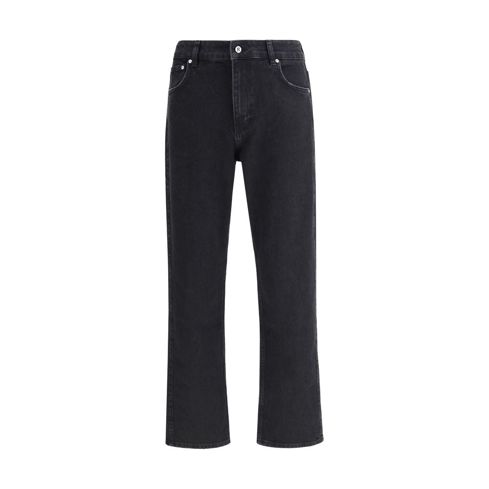 Represent Black Cotton Straight-Leg Jeans | Regal Royce