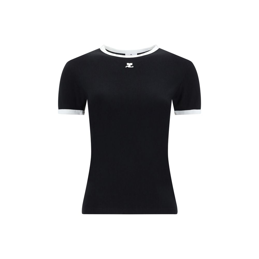 Courrèges Black Cotton T-Shirt | Regal Royce