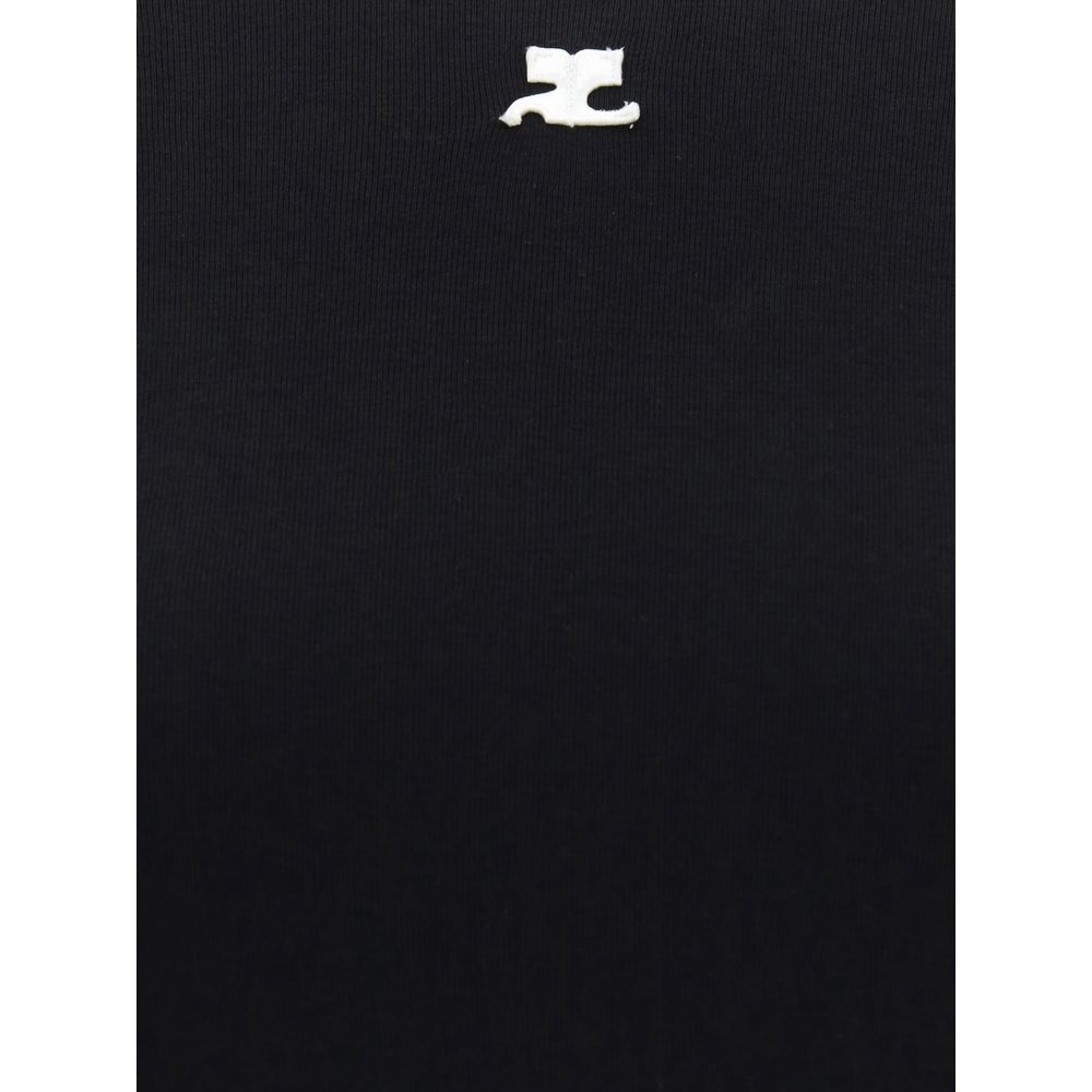 Courrèges Black Cotton T-Shirt | Regal Royce