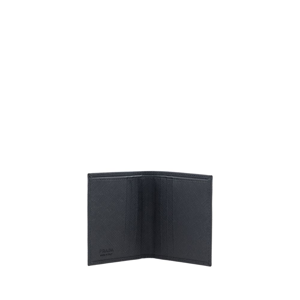 Prada Black Calf Leather Bos Taurus Wallet | Regal Royce