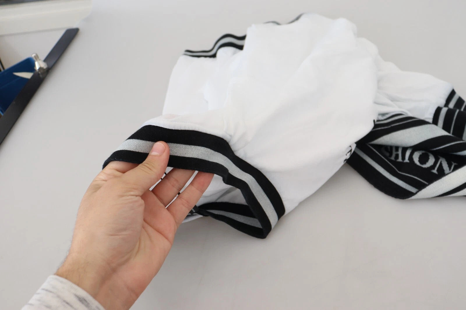 Dolce & Gabbana White Printed Short Sleeves Pullover Top | Regal Royce