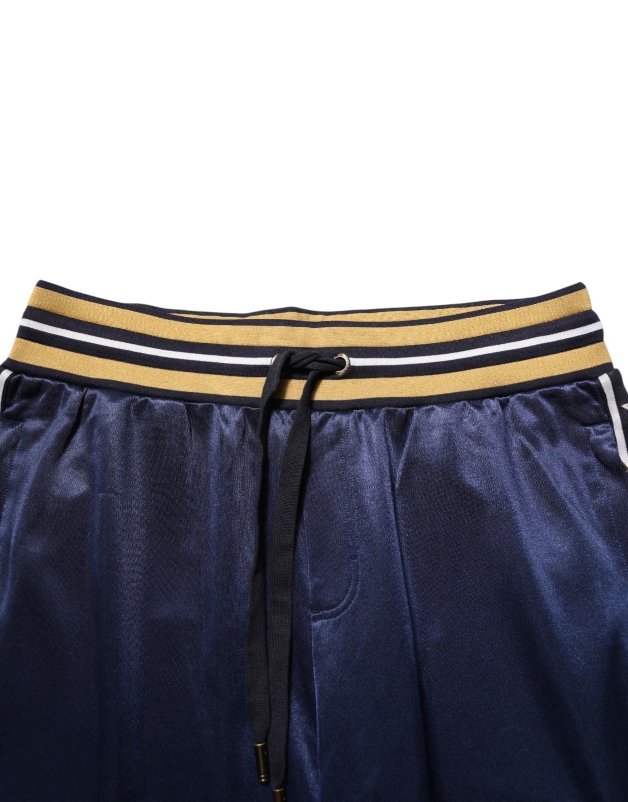 Dolce & Gabbana Blue Nylon Jogger Mid Waist Trouser Pants | Regal Royce
