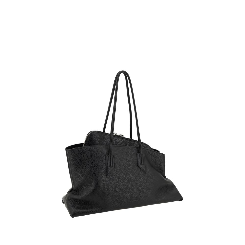The Attico Black Calf Leather Bos Taurus Shoulder Bag | Regal Royce