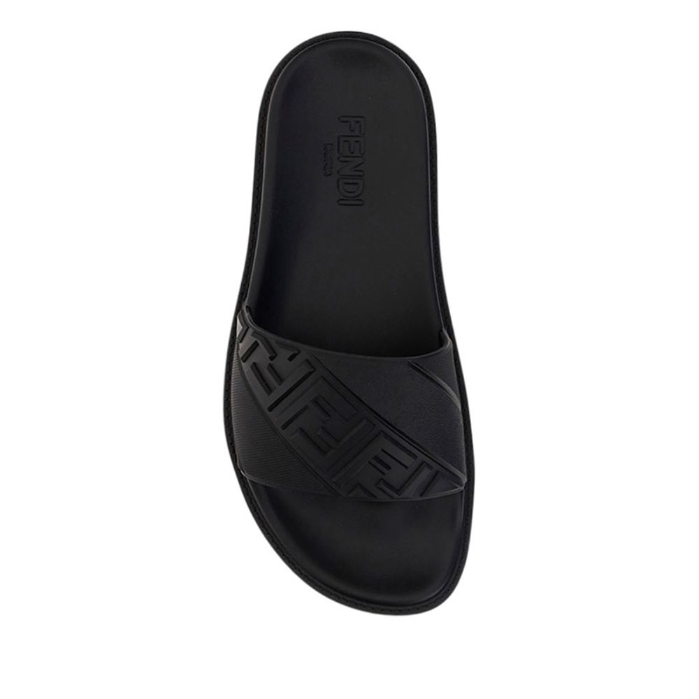 Fendi Black Rubber Sandals | Regal Royce