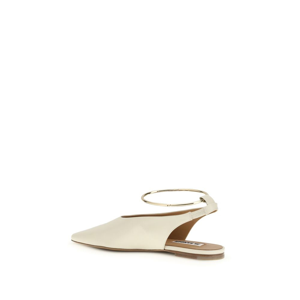 Jil Sander Beige Goatskin Ballet Flats | Regal Royce