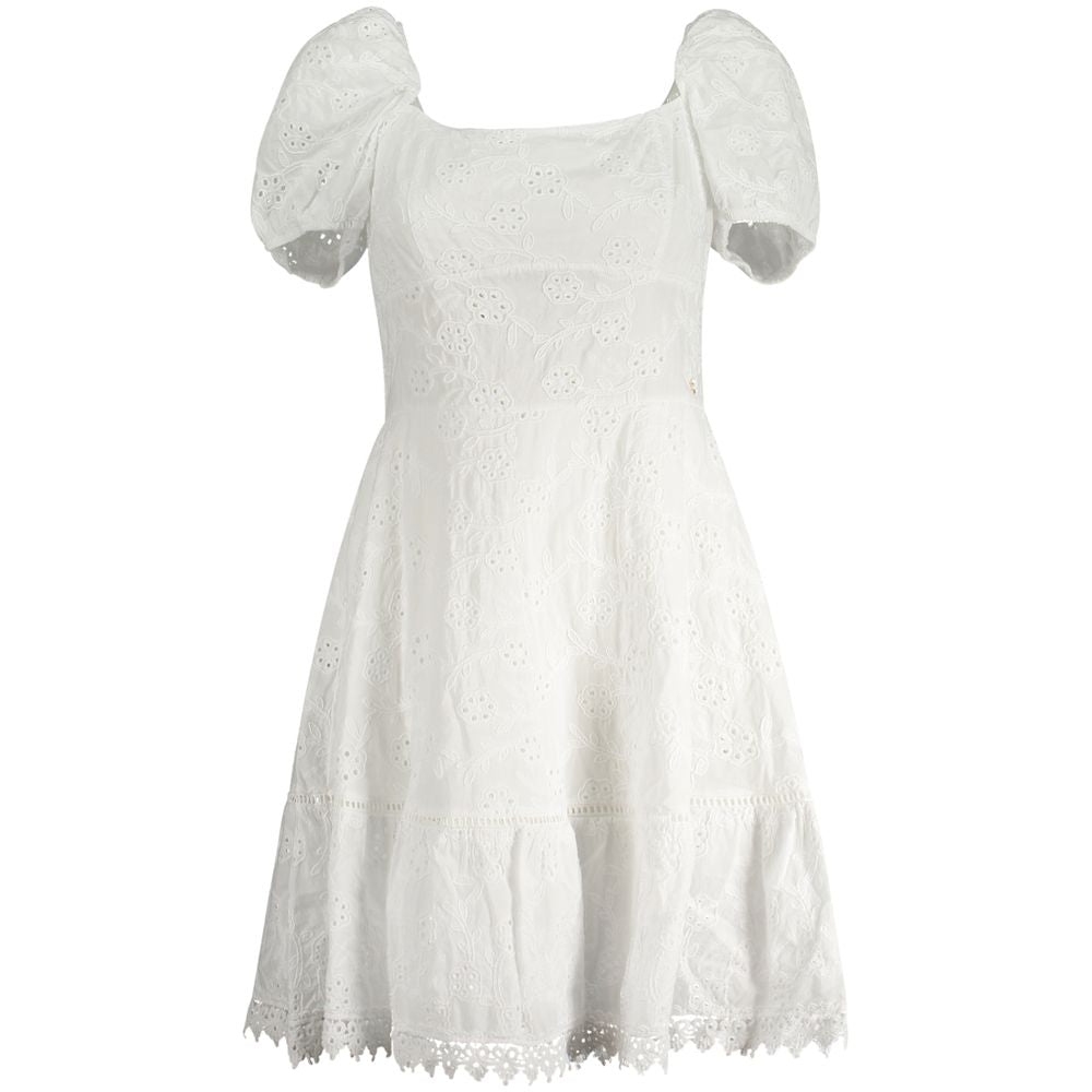 Guess Jeans Bianco Cotton Women Dress | Regal Royce