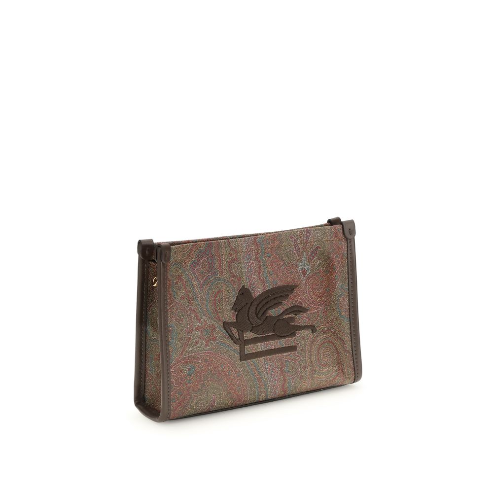 Etro Brown Calf Leather Bos Taurus Clutch Bag | Regal Royce