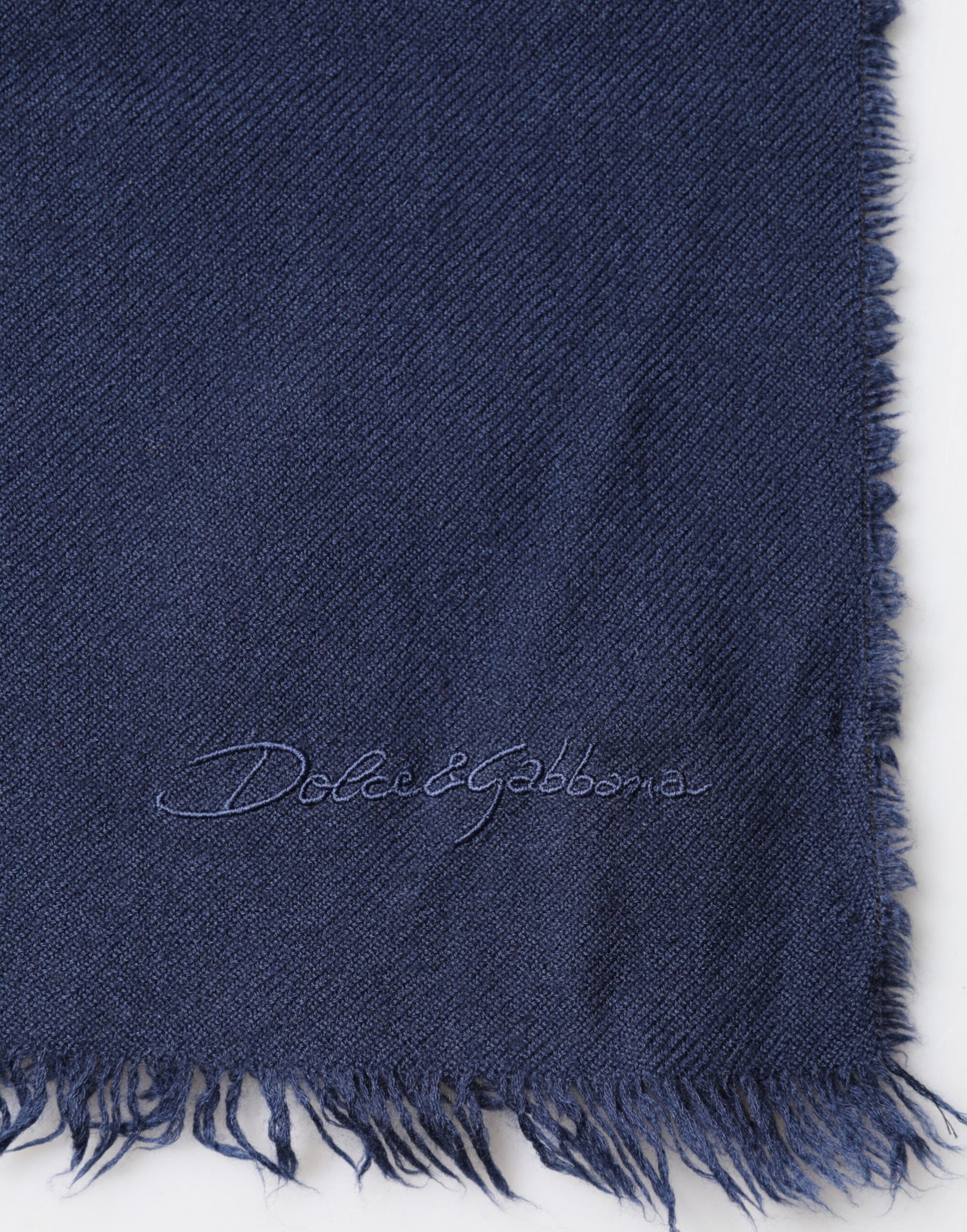 Dolce & Gabbana Scarf Blue Cashmere Neck Wrap Shawl Men | Regal Royce