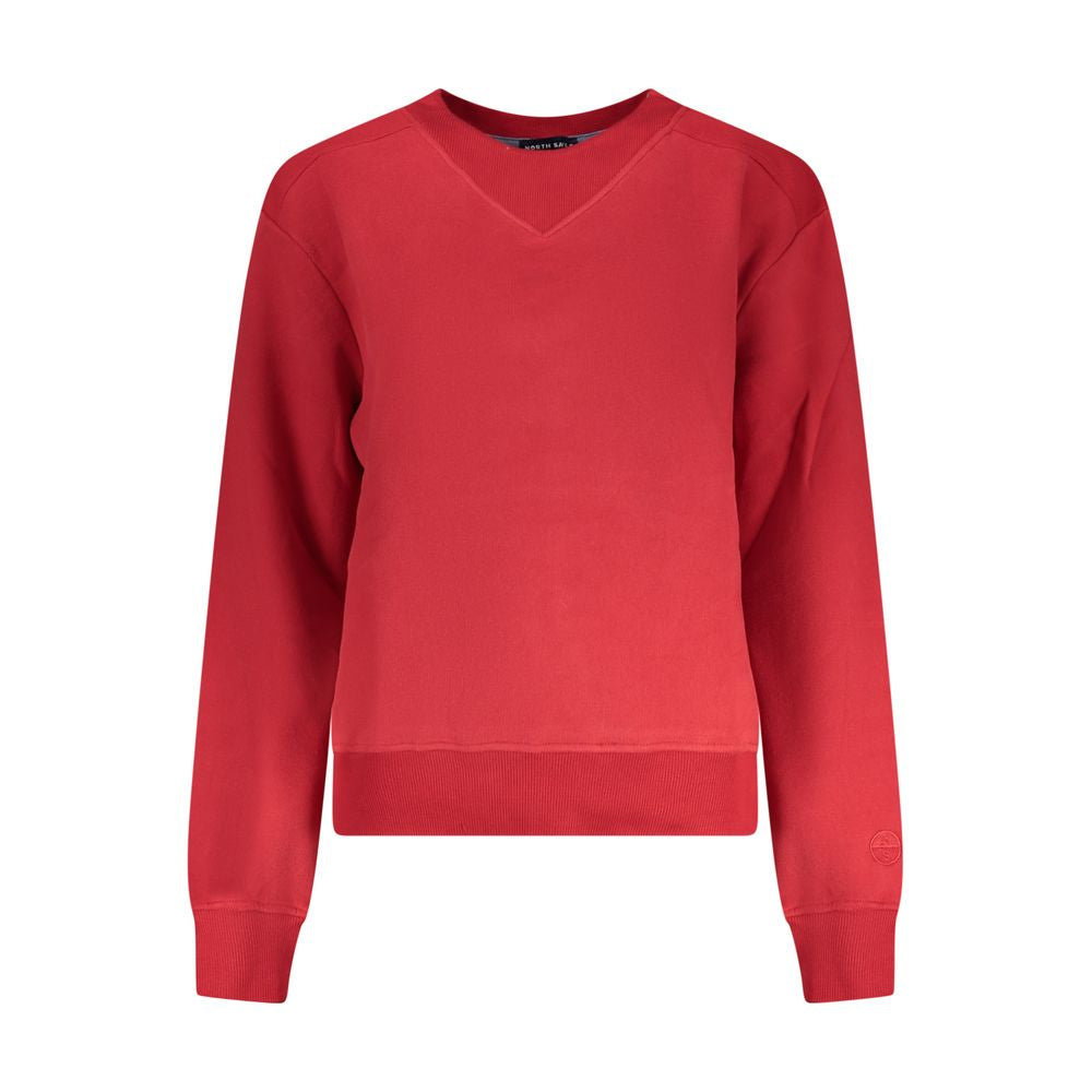 North Sails Red Cotton Women Sweatshirt | Regal Royce