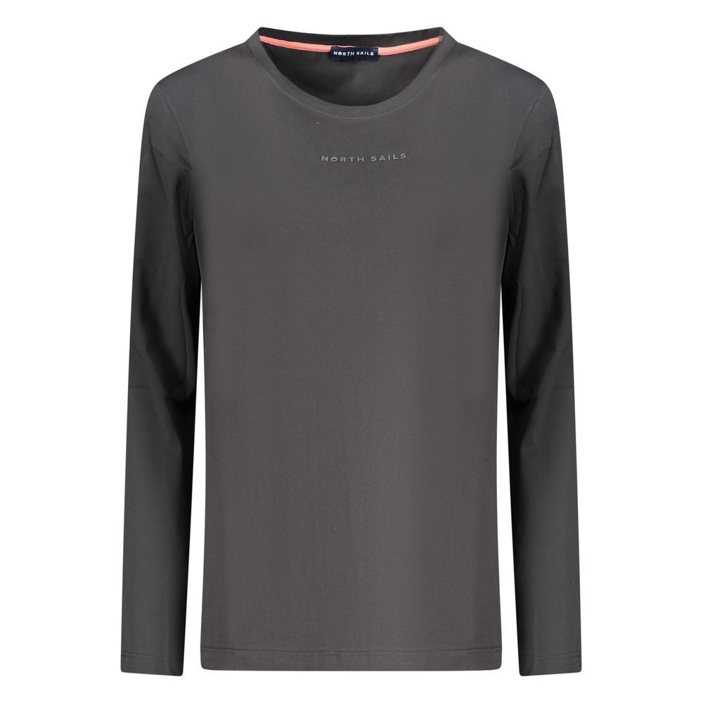 North Sails Black Cotton Women T-Shirt | Regal Royce