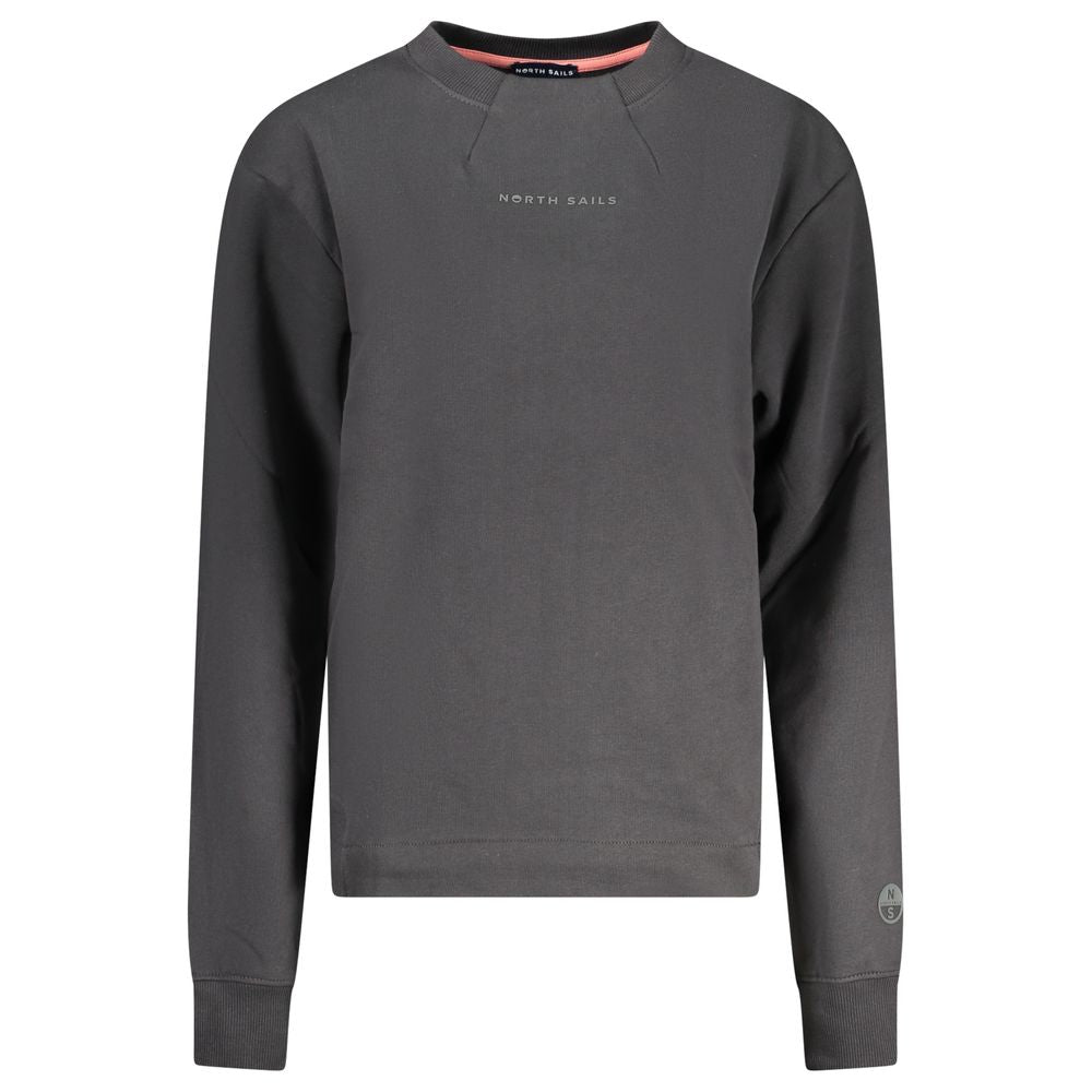 North Sails Black Cotton Women Sweatshirt | Regal Royce