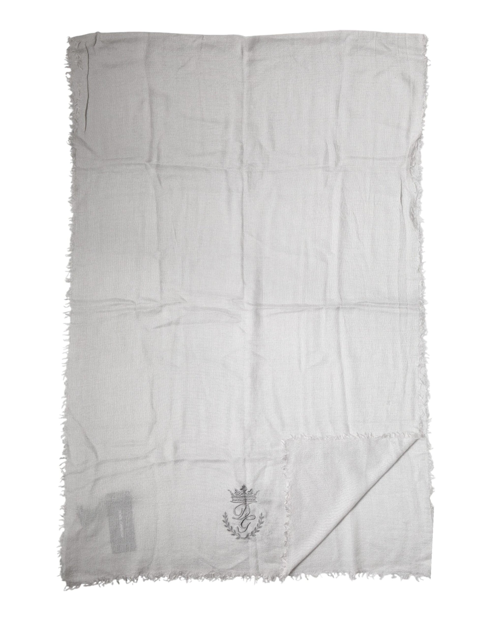 Dolce & Gabbana Gray Cashmere Knit Neck Wrap Shawl Scarf | Regal Royce