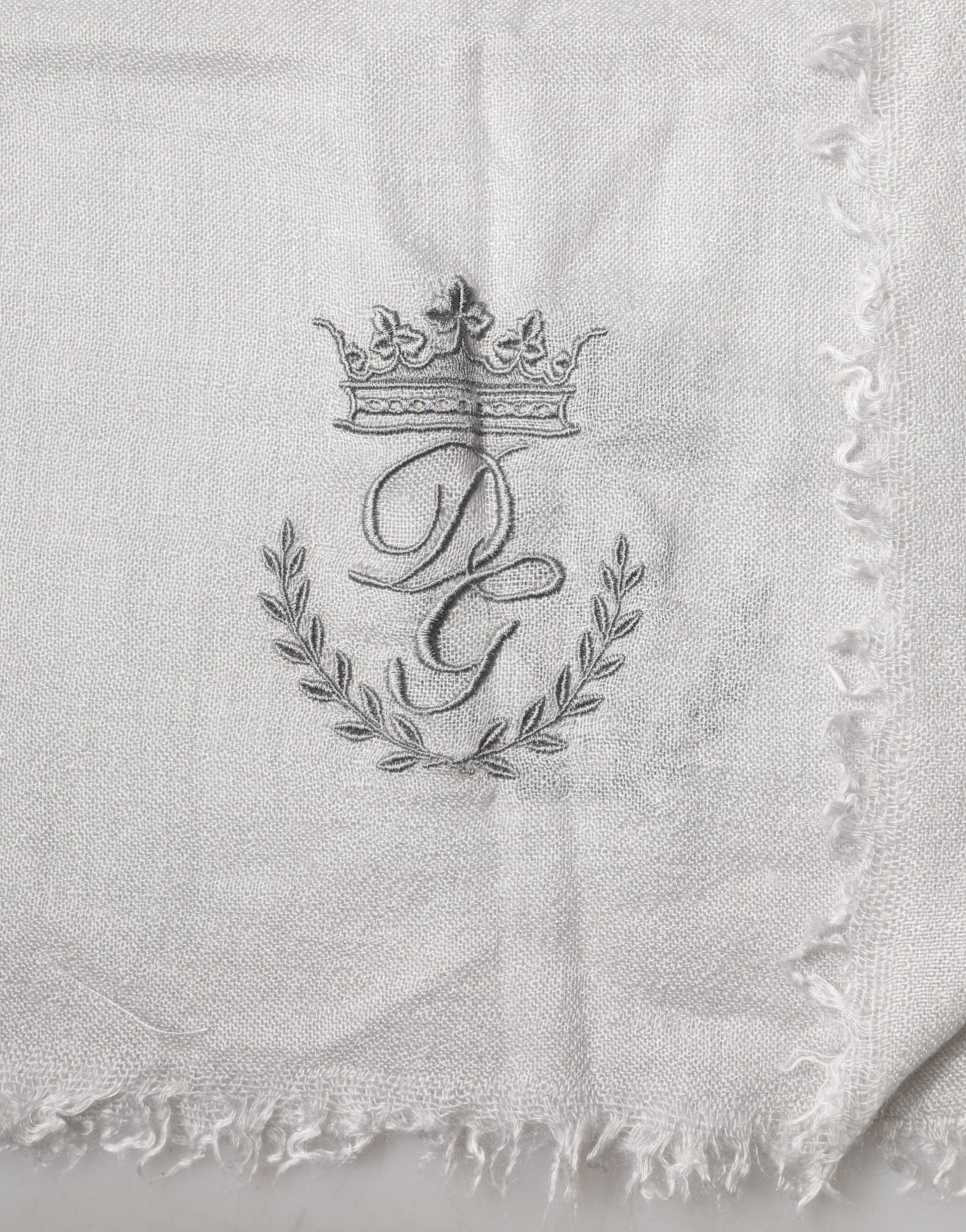 Dolce & Gabbana Gray Cashmere Knit Neck Wrap Shawl Scarf | Regal Royce