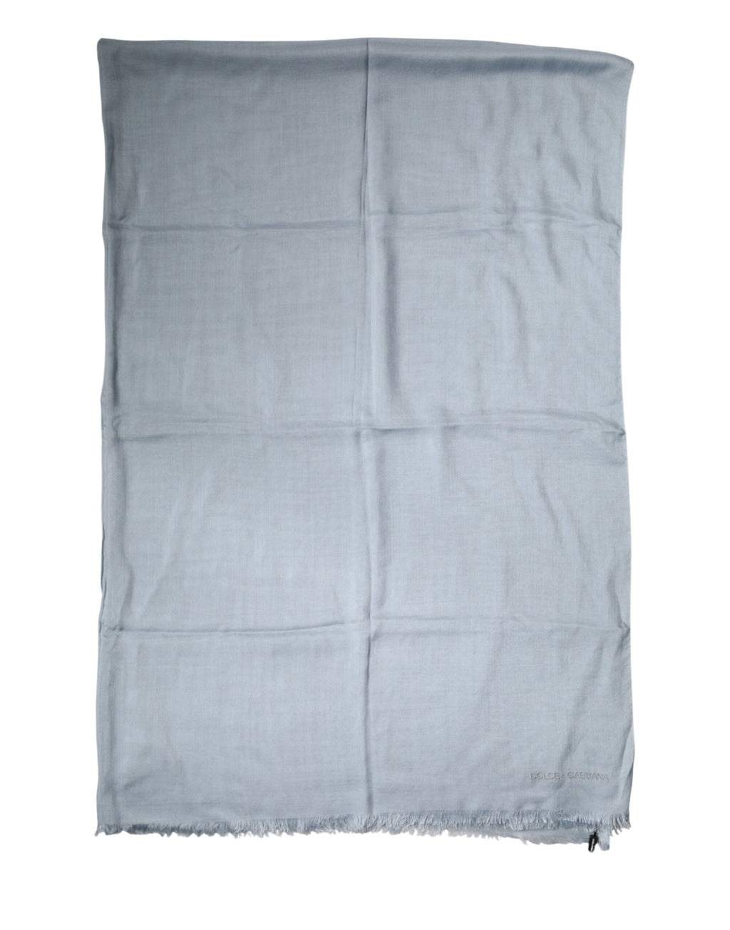 Dolce & Gabbana Light Blue Cashmere Knitted Shawl Scarf