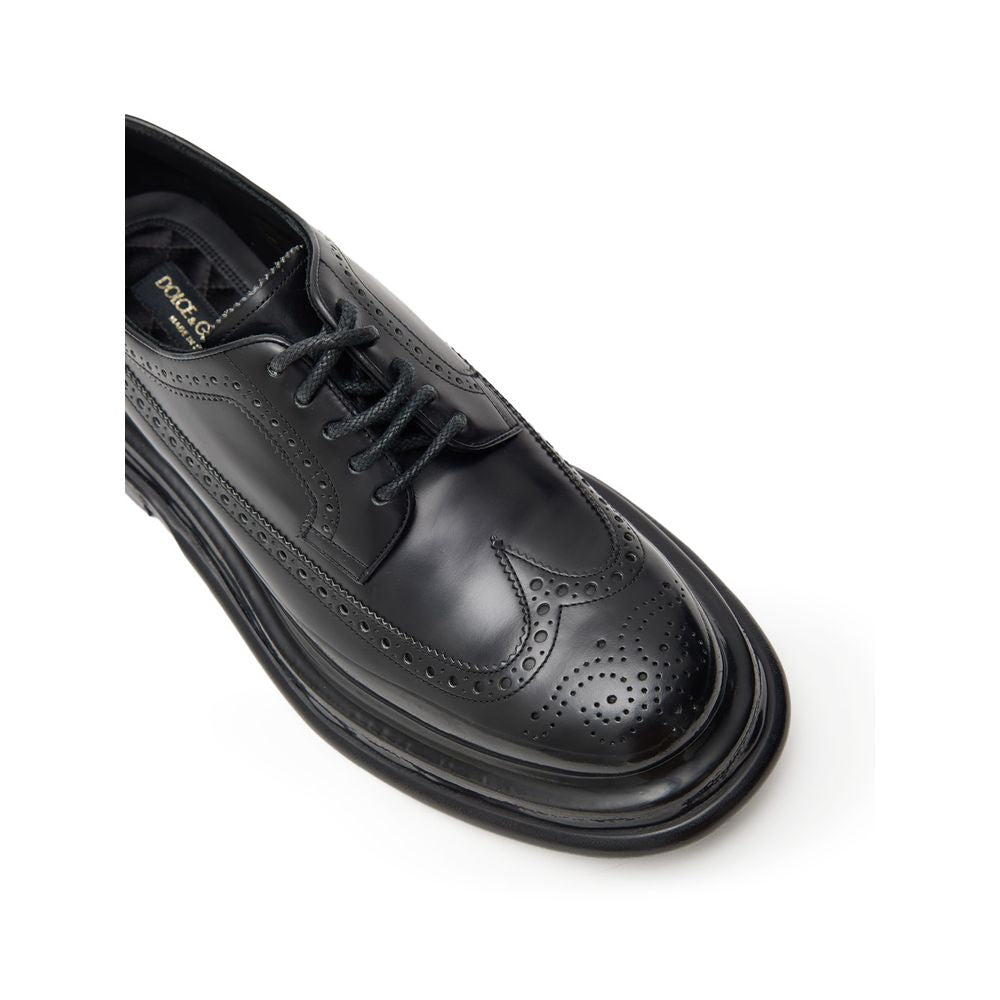 Dolce & Gabbana Black Leather Moccassin | Regal Royce