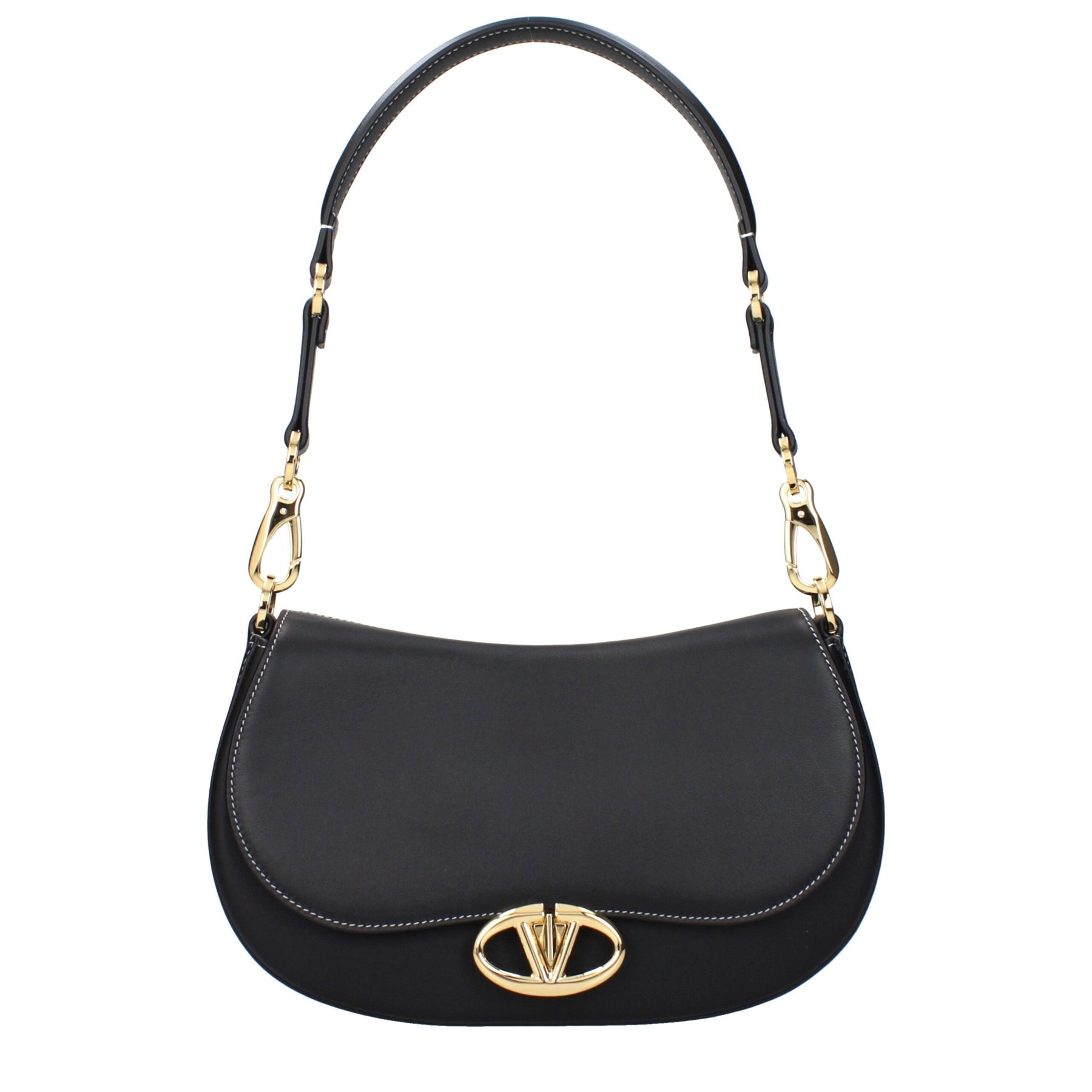 Valentino Garavani Black Leather Shoulder Bag | Regal Royce