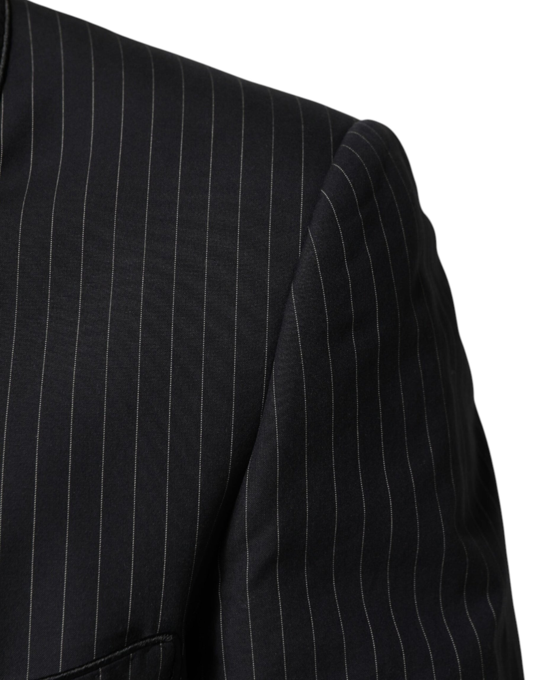 Dolce & Gabbana Black Stripes 1 Button Suit Jacket Blazer | Regal Royce