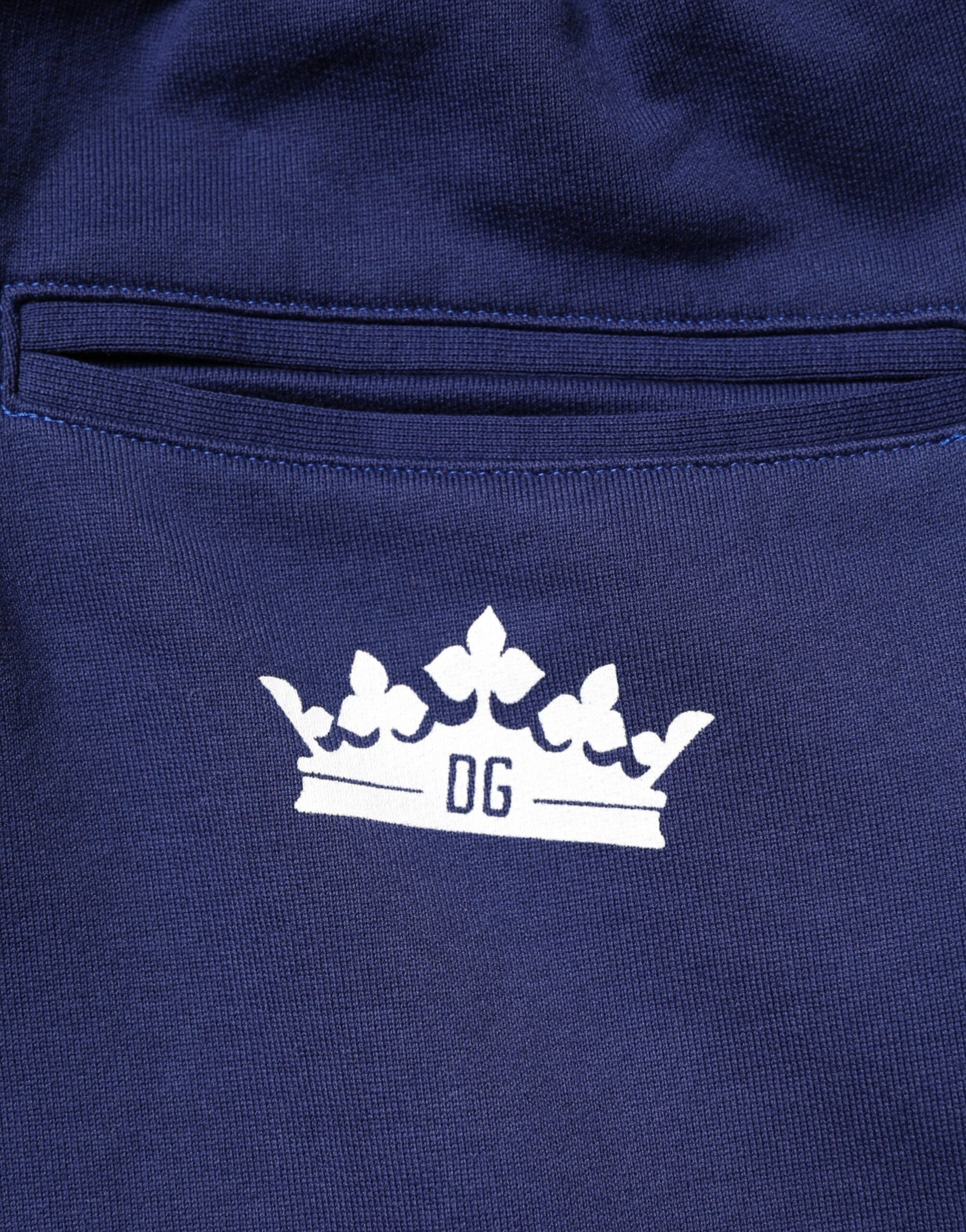 Dolce & Gabbana Blue Cotton Mid Waist Jogger Trousers Pants | Regal Royce