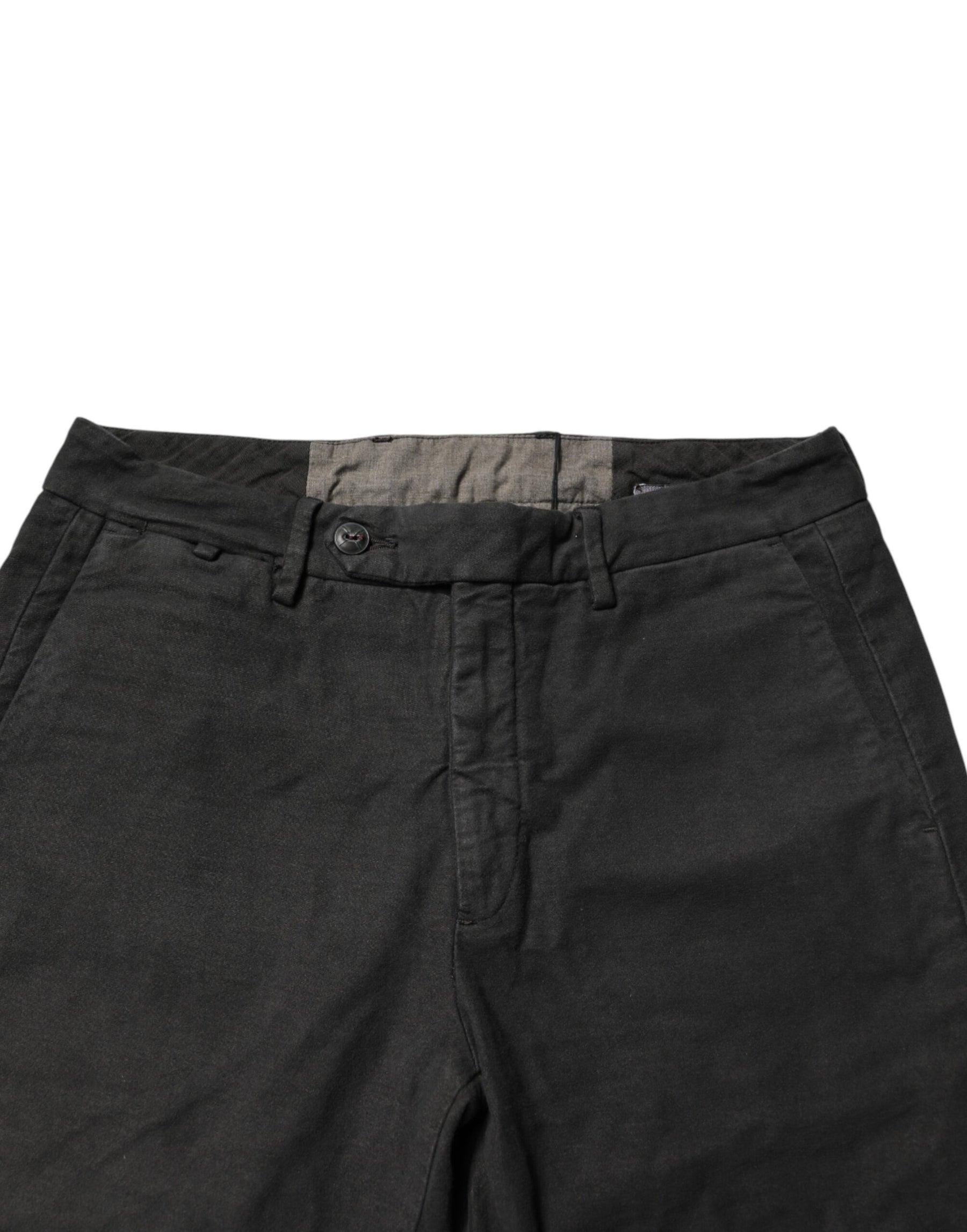 Maison Clochard Dark Gray Cotton Mid Waist Skinny Men Denim Jeans | Regal Royce