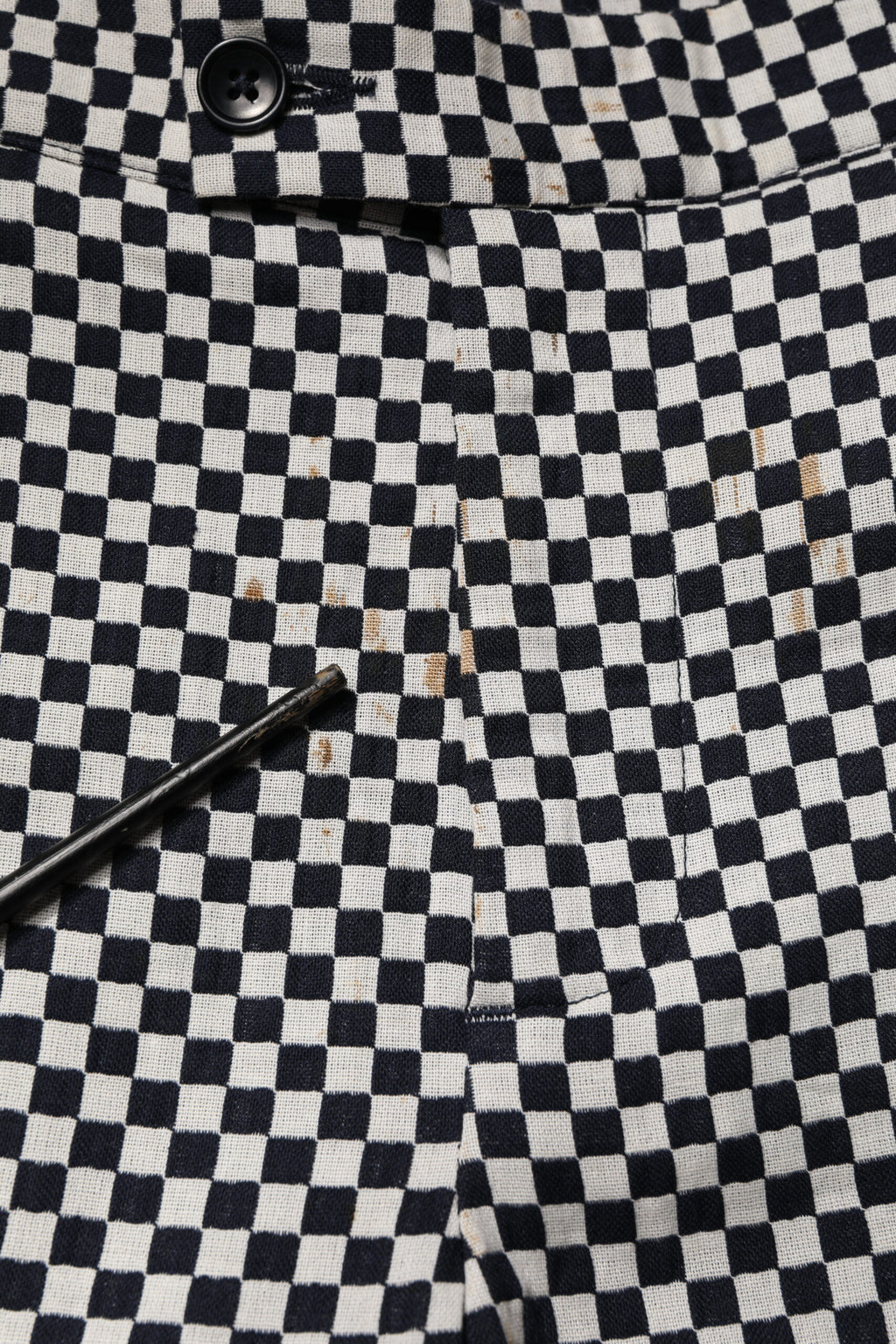 Daniele Alessandrini Black White Checkered Men Cropped Pants