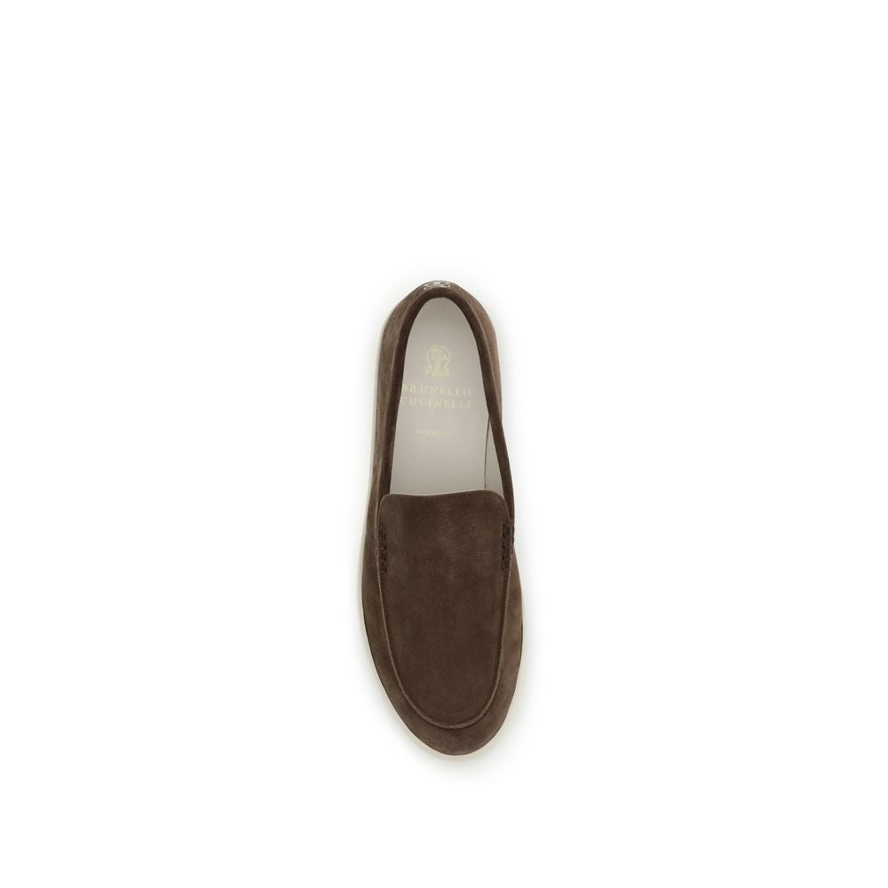 Brunello Cucinelli Brown Rubber Slip-On Loafers | Regal Royce
