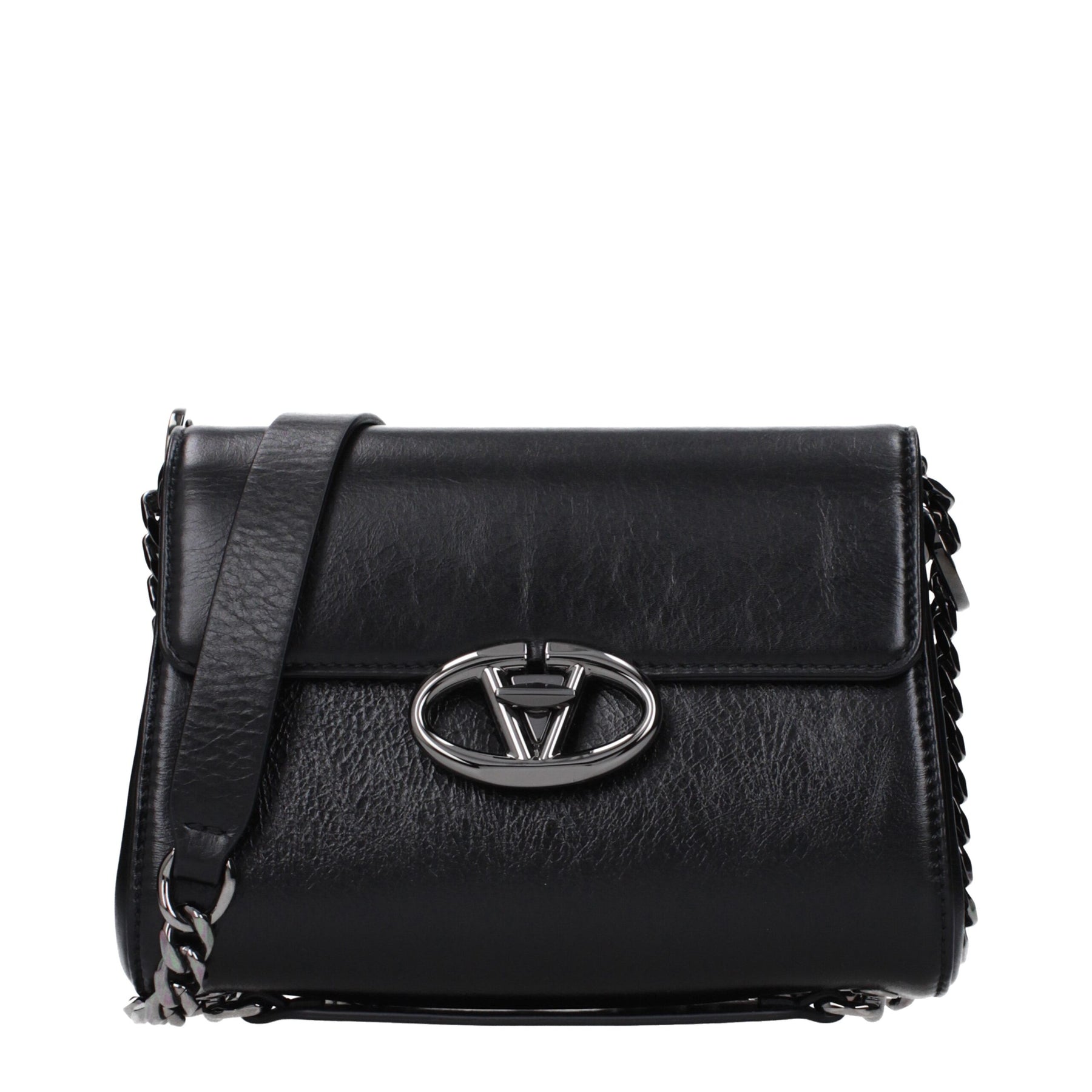 Valentino Garavani Black Leather Crossbody Bag | Regal Royce