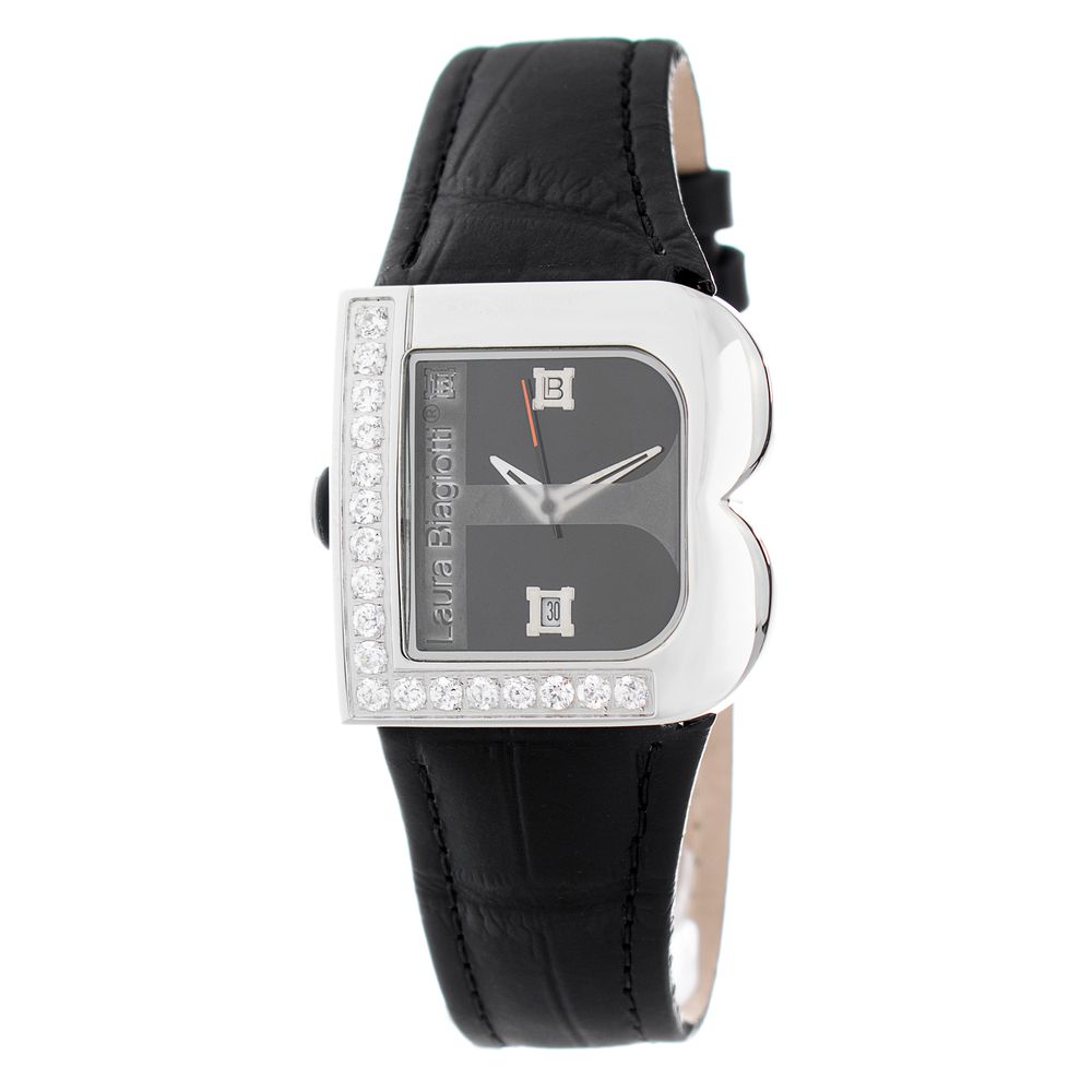 Laura Biagiotti Black Leather Dress Watch | Regal Royce