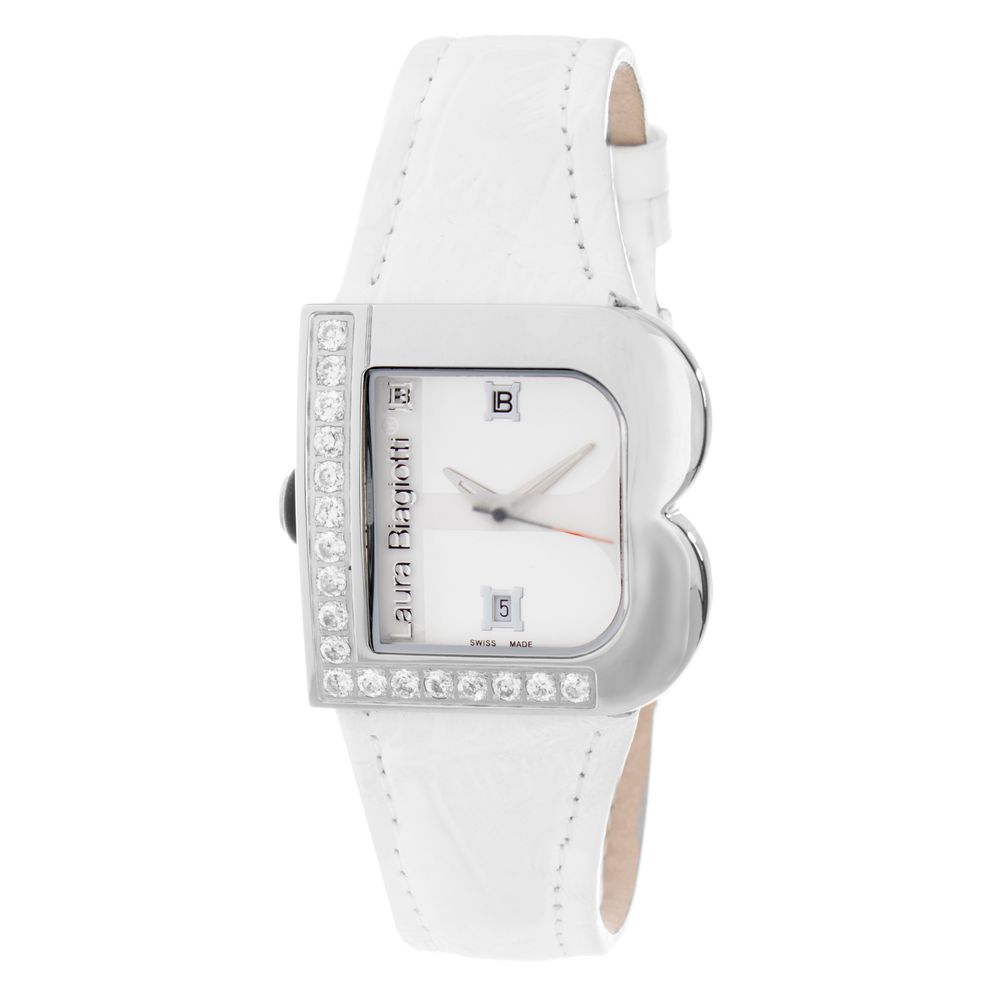 Laura Biagiotti White Leather Dress Watch | Regal Royce