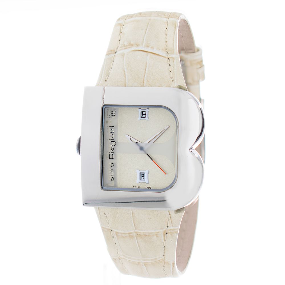 Laura Biagiotti Beige Leather Dress Watch | Regal Royce