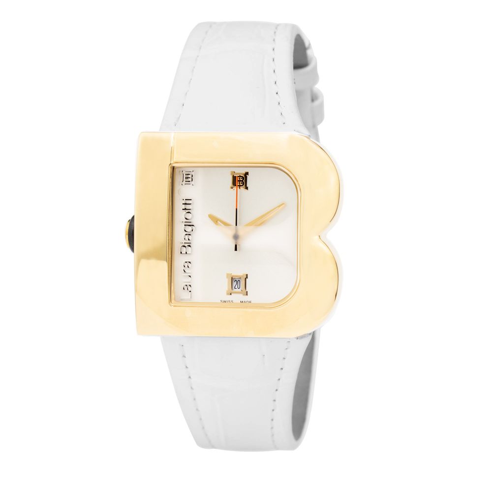Laura Biagiotti White Leather Dress Watch | Regal Royce