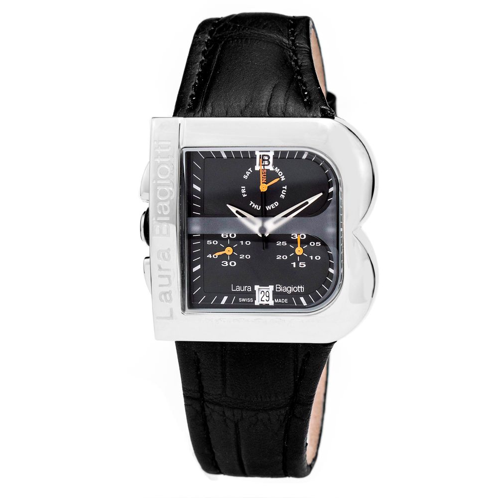 Laura Biagiotti Black Leather Dress Watch | Regal Royce