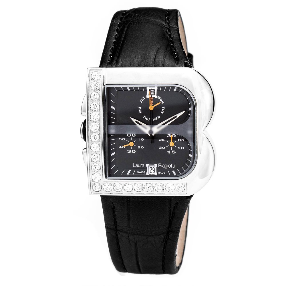 Laura Biagiotti Black Leather Dress Watch | Regal Royce