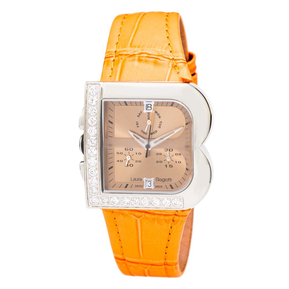 Laura Biagiotti Orange Leather Watch | Regal Royce