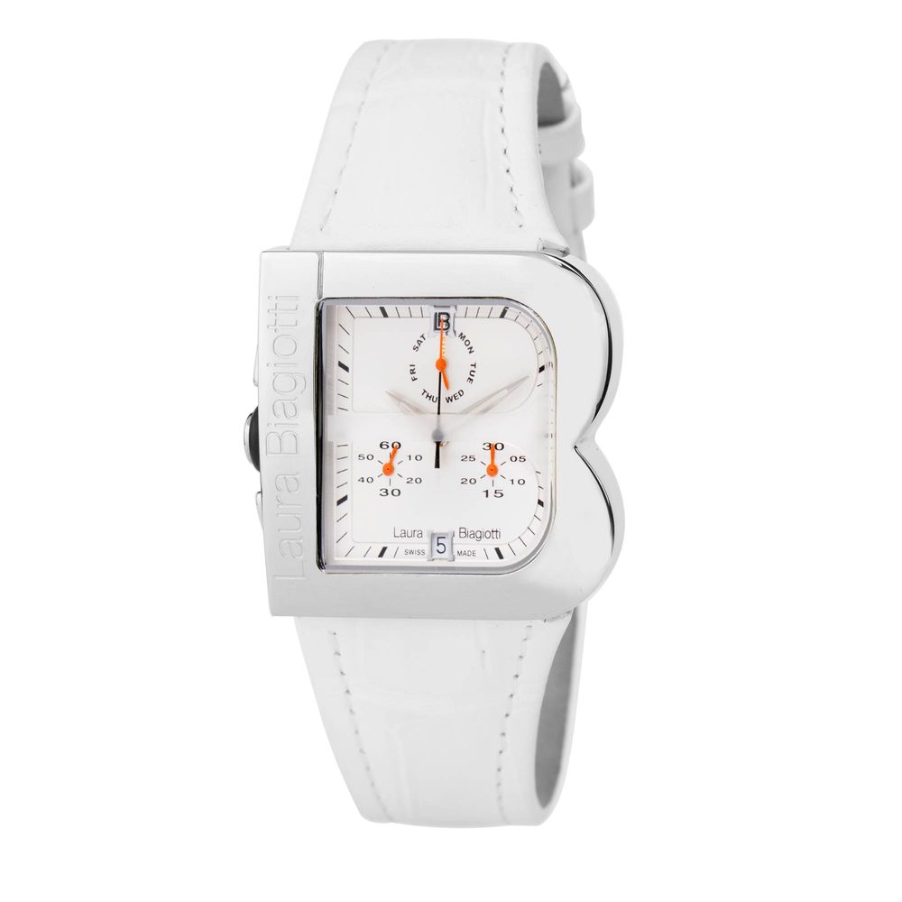 Laura Biagiotti White Leather Dress Watch | Regal Royce