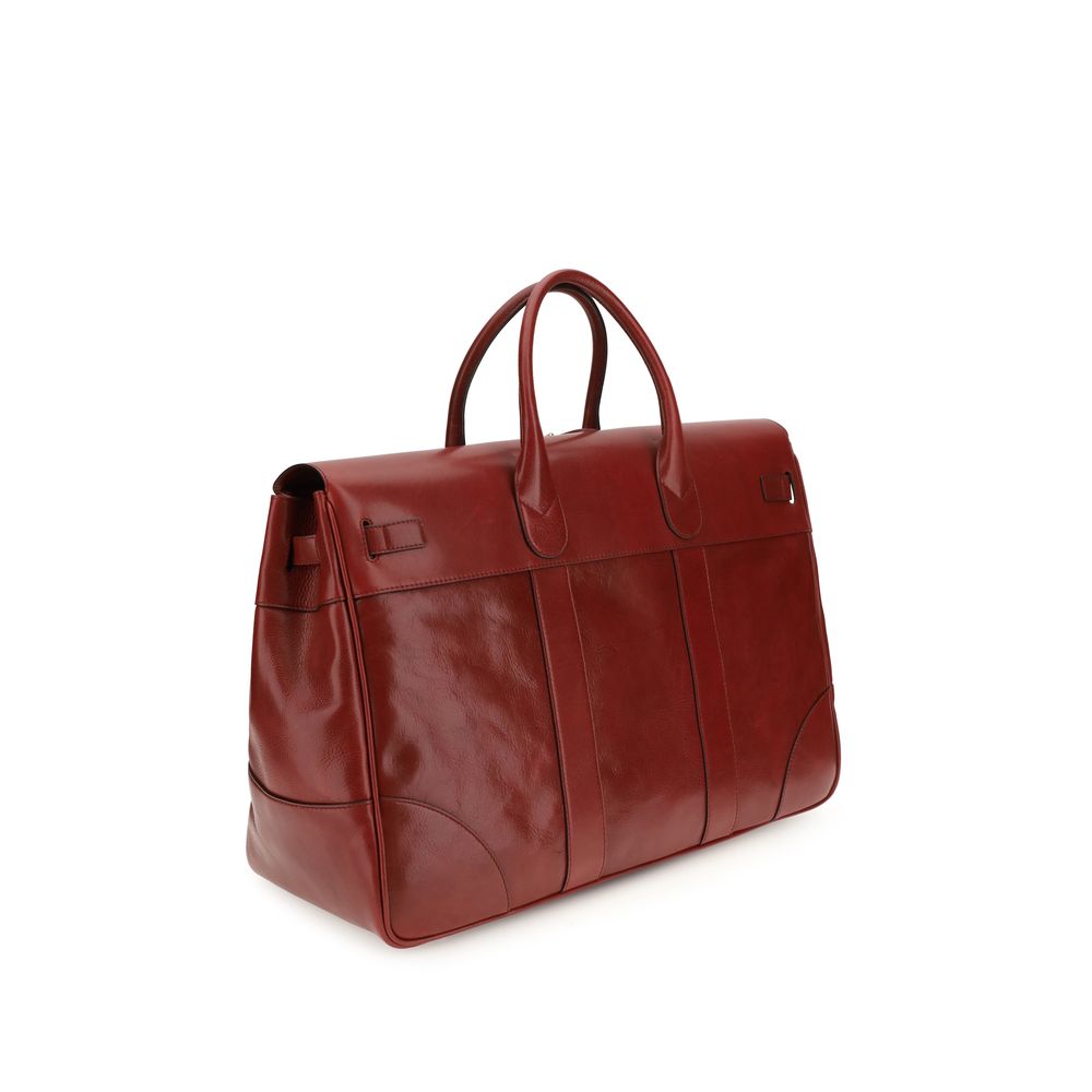 Brunello Cucinelli Bordeaux Calf Leather Bos Taurus Luggage And Travel | Regal Royce