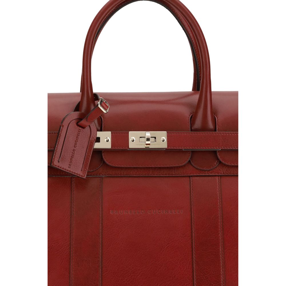 Brunello Cucinelli Bordeaux Calf Leather Bos Taurus Luggage And Travel | Regal Royce