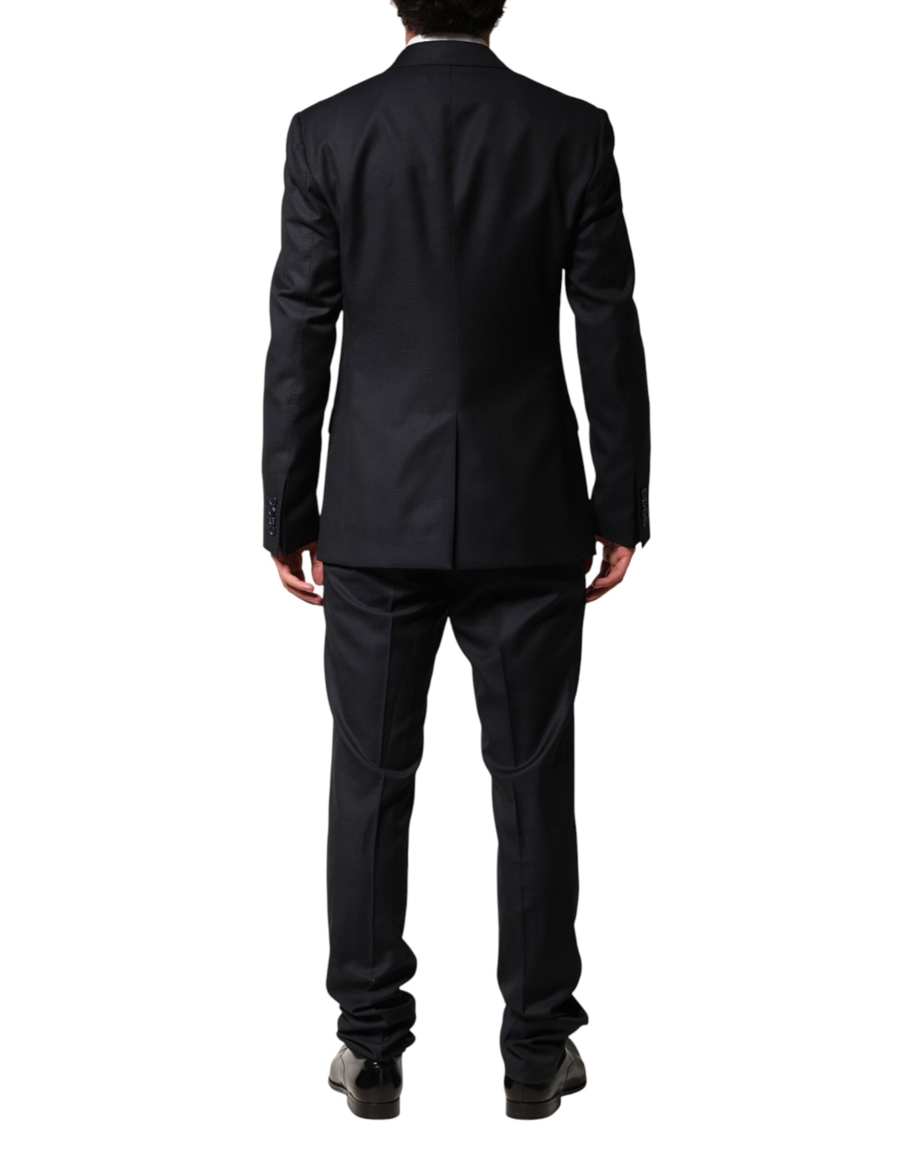 Dolce & Gabbana Black Wool Single Breasted Men 2 Piece Suit | Regal Royce