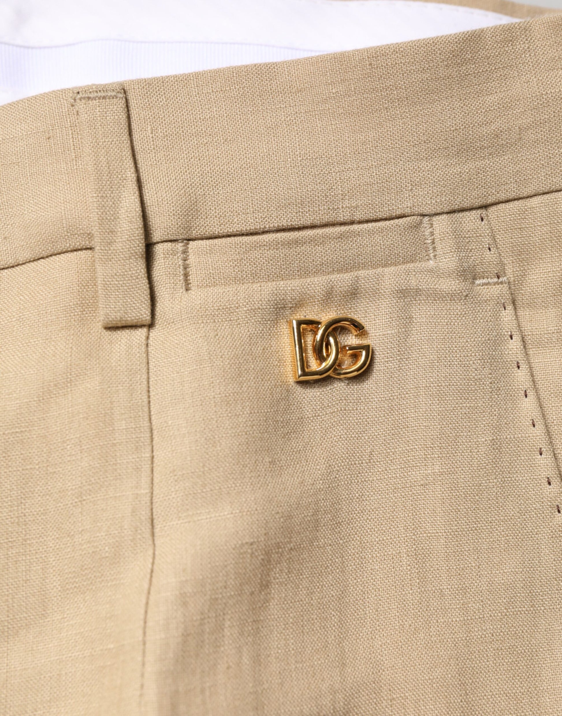 Dolce & Gabbana Beige Linen Single Breasted 2 Piece Suit | Regal Royce